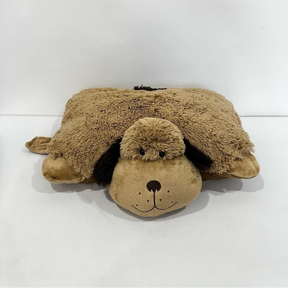 Pillow Pets Snuggly Puppy 18" Stuffed Animal Plush Lovey Brown Soft